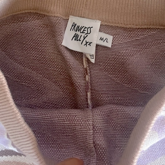 NWOT Princess Polly Zena Knit Flare Pant Halter Top Set in Multi Purple Size M/L - Picture 9 of 12